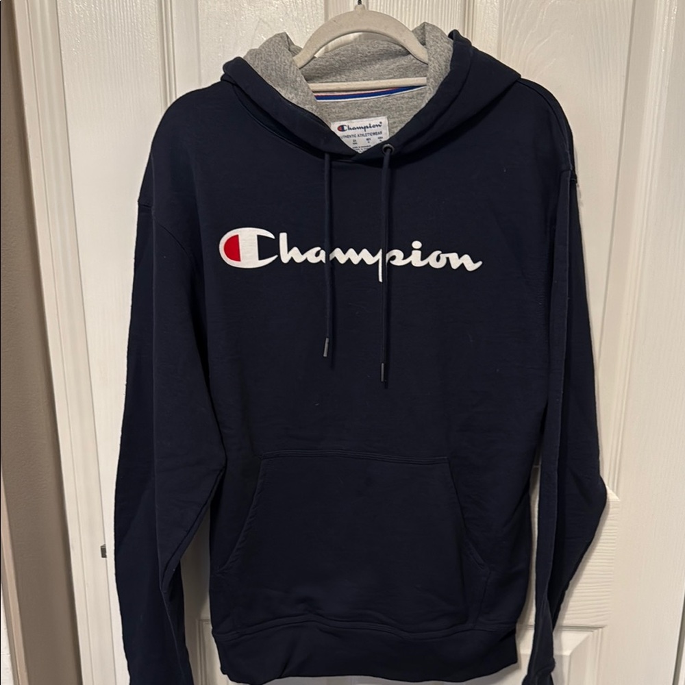 Champion Men's Navy Hoodie
